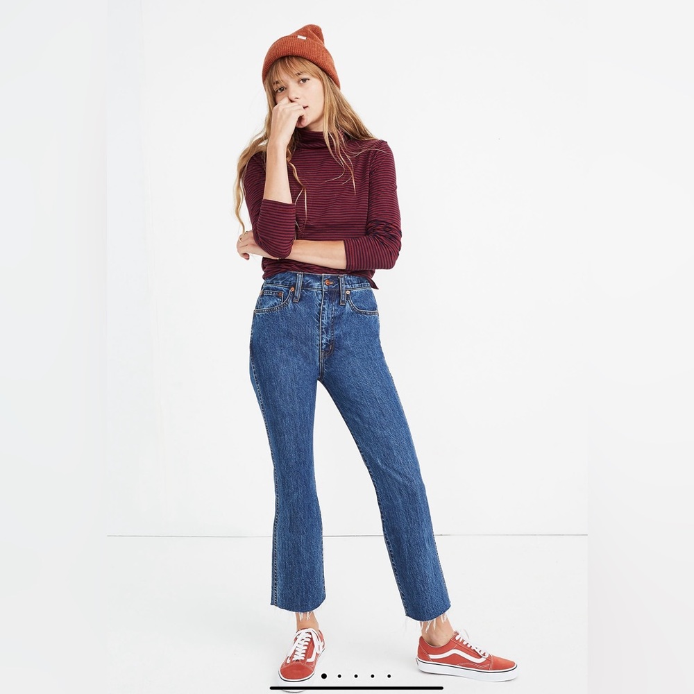 43 NWT Madewell Rigid Demi-Boot Crop Jeans